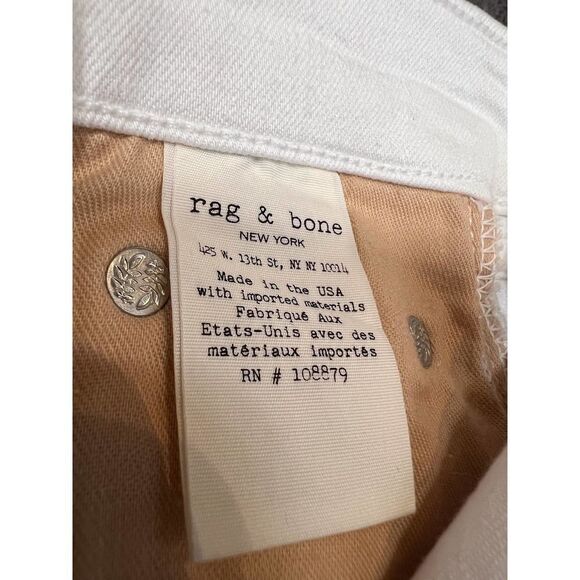 Rag & Bone Bright White Crop Flare Jeans - Picture 10 of 11